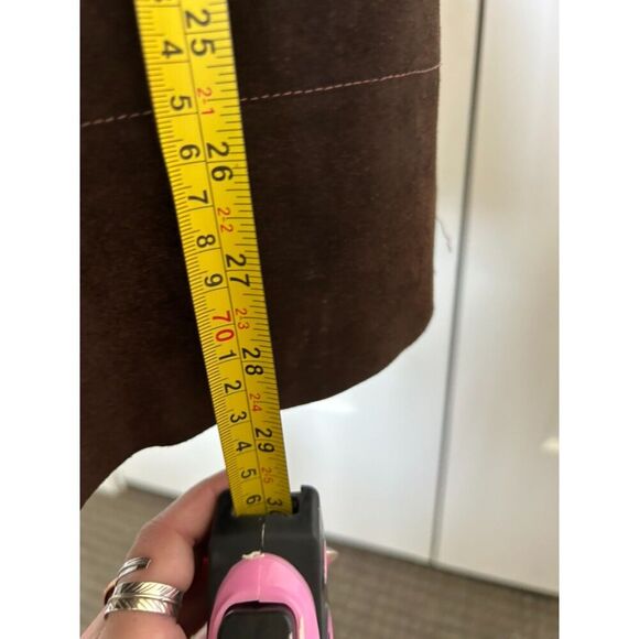 VINTAGE 60's EXCELSIOR Genuine Leather Spain Vest w Tassels Brown Tan Size Med - Picture 13 of 15